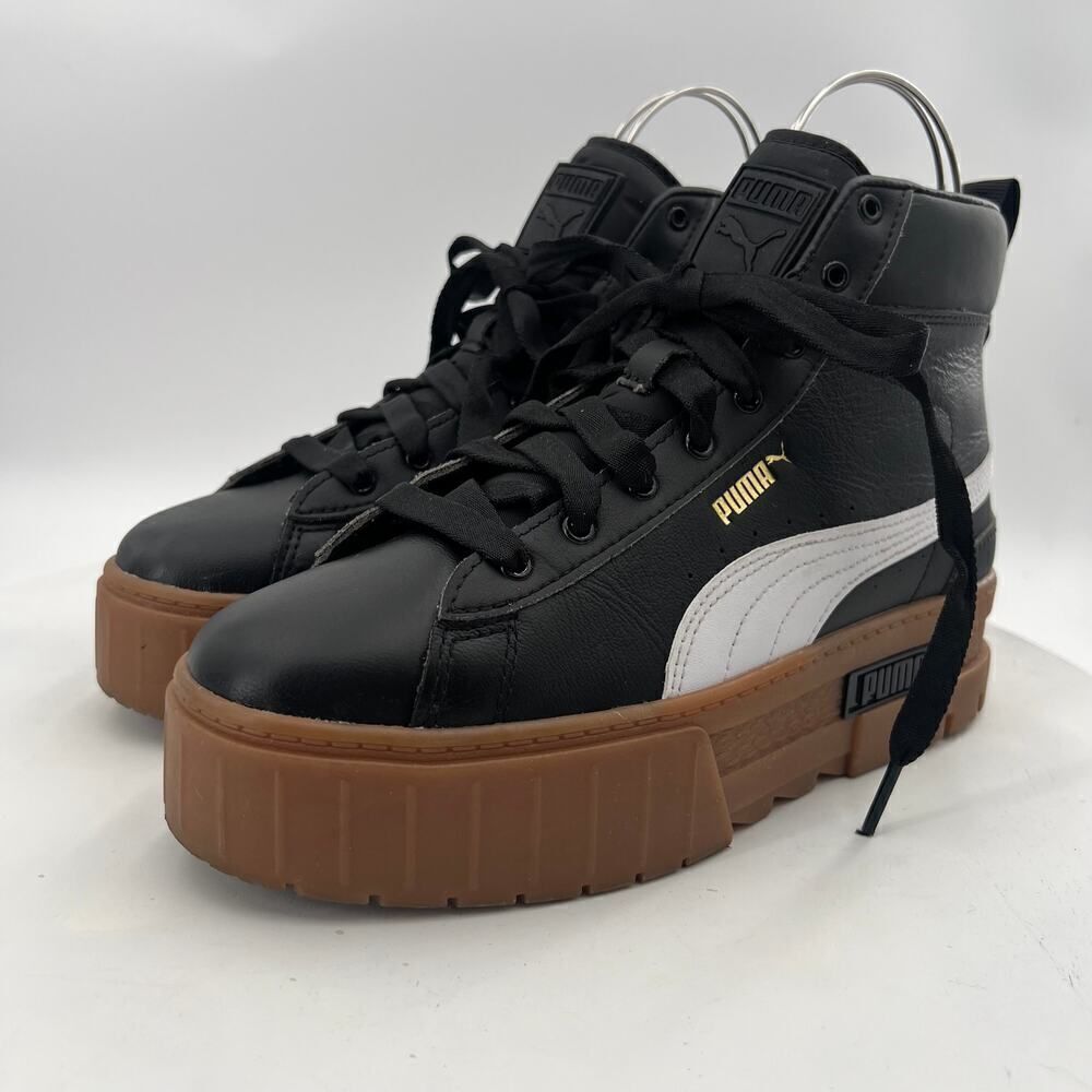 PUMA Mayze Womens Mid Platform Black Sneakers Casual Shoes Size 8.5 - Picture 11 of 15